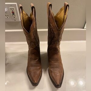 Nocona Tan Leather Cowboy Boots